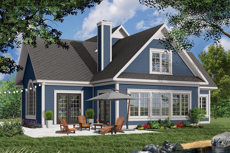 Dream House Plan - Exterior - Rear Elevation for Farmhouse House Plan #23-230 - 3 bed, 2 bath