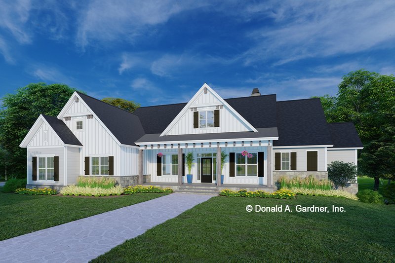 Architectural House Design - Farmhouse Exterior - Front Elevation Plan #929-1152