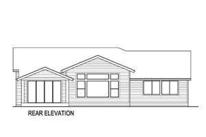 Exterior - Rear Elevation for Contemporary House Plan #569-90 - 3 bed, 2.5 bath