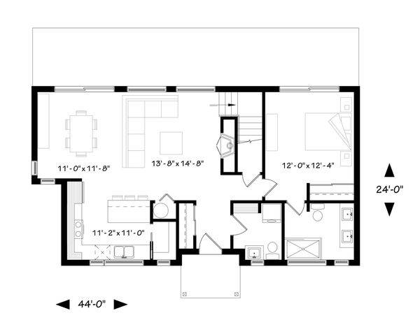 Contemporary Floor Plan - Main Floor Plan #23-2312