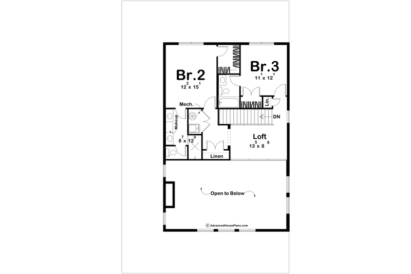 Dream House Plan - Floor Plan - Upper Floor for Barndominium House Plan #455-677 - 3 bed, 3.5 bath