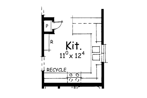 Floor Plan - Other Floor 1 for European House Plan #20-1614 - 2 bed, 2 bath