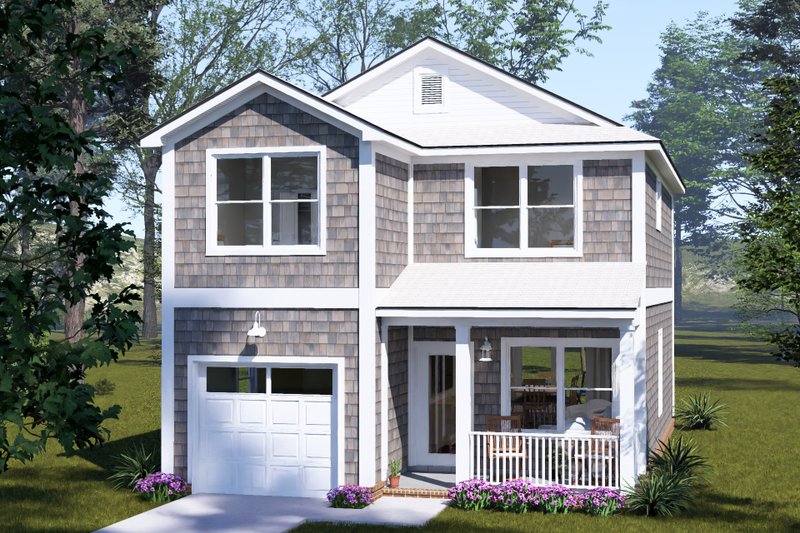 Architectural House Design - Exterior - Front Elevation 2 for Cottage House Plan #513-2462 - 3 bed, 2.5 bath