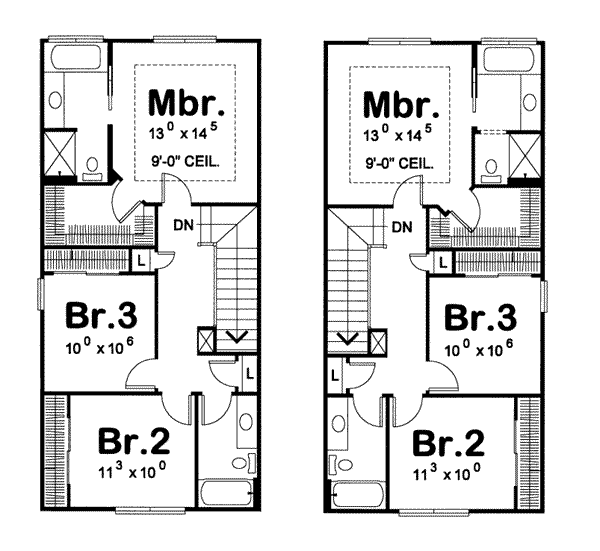 Cottage Floor Plan - Upper Floor Plan #20-1348