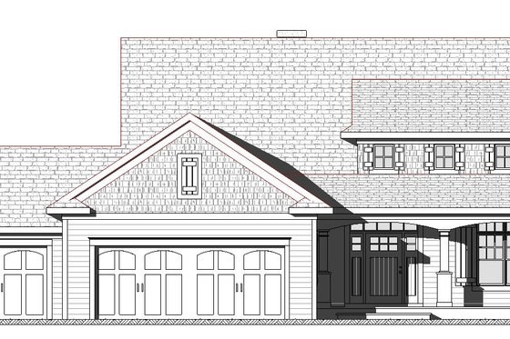 Exterior - Front Elevation 3 for Traditional House Plan #901-144 - 3 bed, 2.5 bath