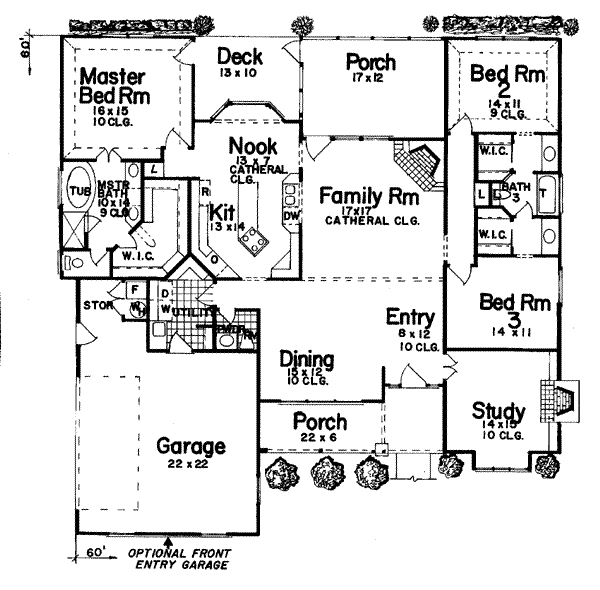 House Design - Traditional Floor Plan - Main Floor Plan #52-109