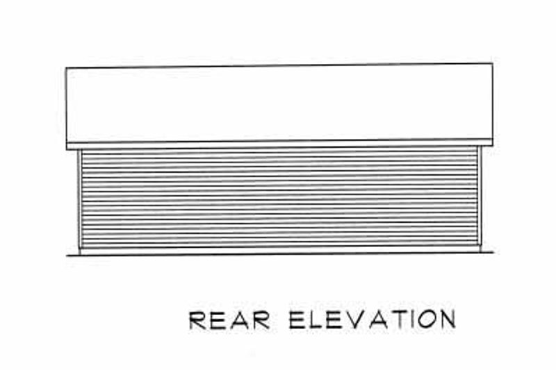 House Blueprint - Exterior - Rear Elevation for Traditional House Plan #22-413, 0 bath