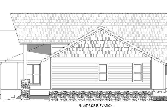 Exterior - Other Elevation 1 for Ranch House Plan #932-717 - 3 bed, 2.5 bath