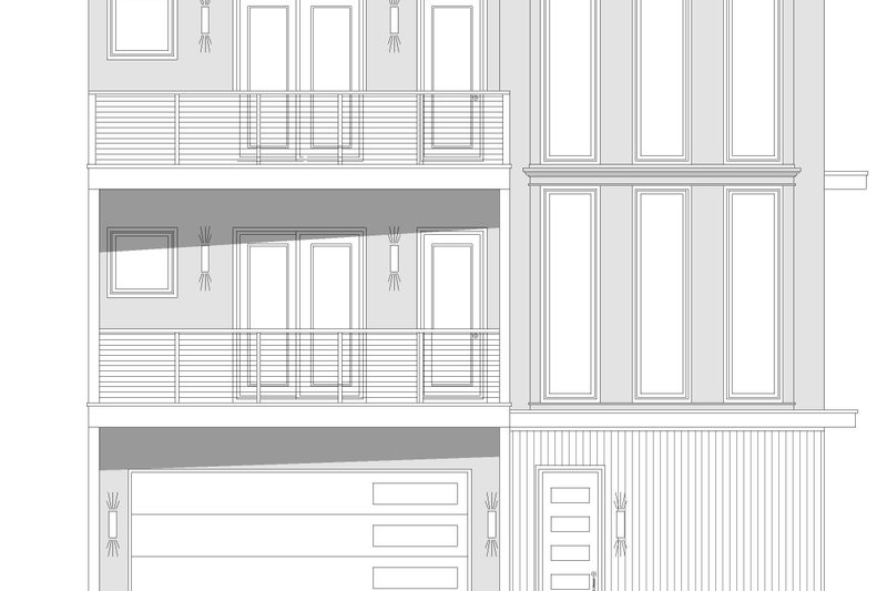 Dream House Plan - Exterior - Front Elevation 3 for Contemporary House Plan #932-1430 - 4 bed, 4.5 bath