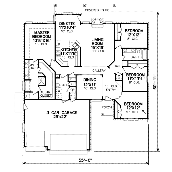 Traditional Floor Plan - Main Floor Plan #65-477
