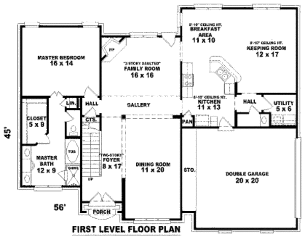 European Floor Plan - Main Floor Plan #81-13722