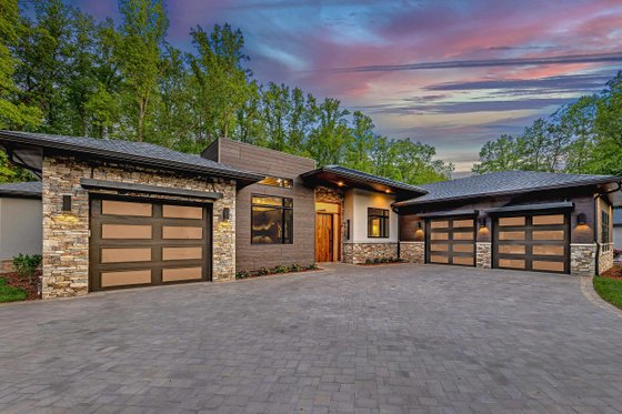 Exterior - Front Elevation 3 for Contemporary House Plan #938-146 - 3 bed, 3.5 bath