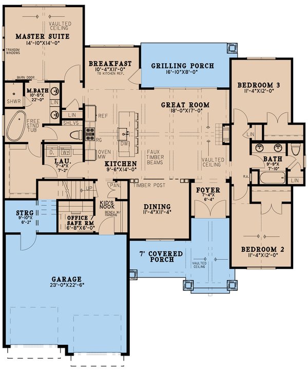 Cottage Floor Plan - Main Floor Plan #923-263