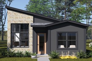House Blueprint - Modern Exterior - Front Elevation Plan #513-2408