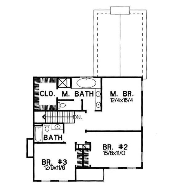 House Plan Design - European Floor Plan - Upper Floor Plan #50-208