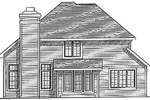 Exterior - Rear Elevation for Traditional House Plan #70-314 - 4 bed, 2.5 bath