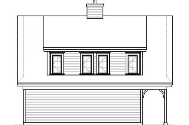 House Blueprint - Exterior - Rear Elevation for Country House Plan #23-623 - 2 bed, 2 bath