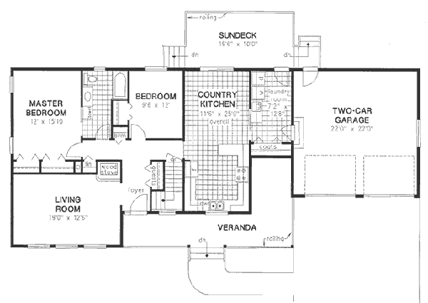 Dream House Plan - Ranch Floor Plan - Main Floor Plan #18-9128