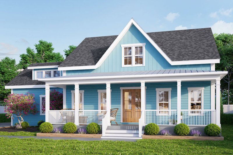 Home Plan - Farmhouse Exterior - Front Elevation Plan #461-71