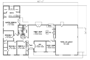 Floor Plan - Main Floor for Adobe / Southwestern House Plan #1-495 - 4 bed, 2 bath