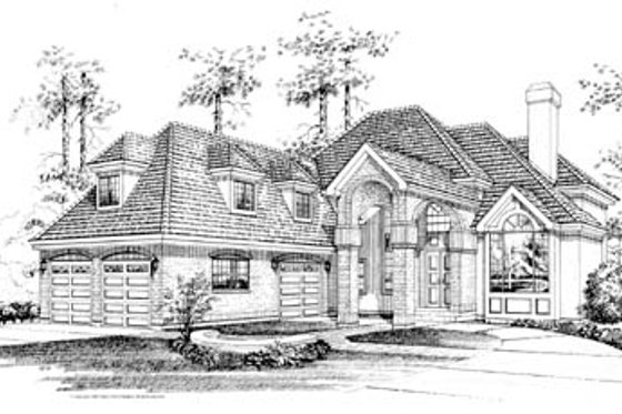 Exterior - Front Elevation for Traditional House Plan #47-532 - 3 bed, 3.5 bath