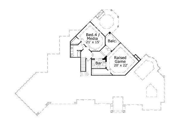 European Floor Plan - Upper Floor Plan #411-720