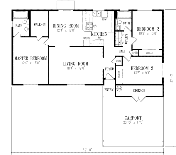 House Plan Design - Adobe / Southwestern Floor Plan - Main Floor Plan #1-242