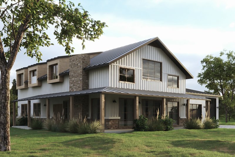 Architectural House Design - Exterior - Rear Elevation for Farmhouse House Plan #54-559 - 3 bed, 2.5 bath