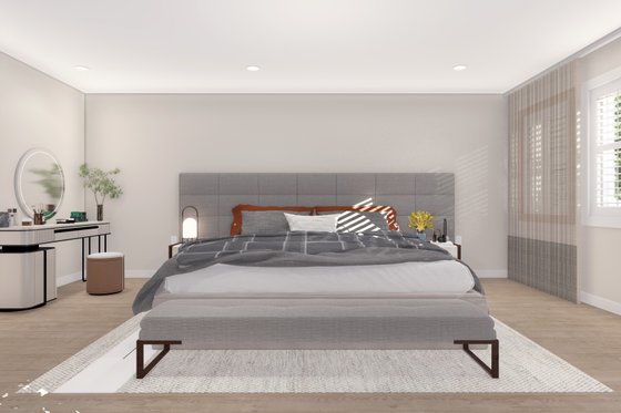Interior - Master Bedroom for Ranch House Plan #1060-298 - 3 bed, 2 bath