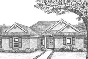 Southern Exterior - Front Elevation Plan #310-285
