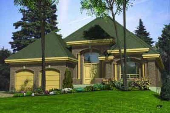 Exterior - Front Elevation for Traditional House Plan #138-163 - 2 bed, 1 bath