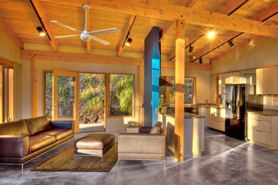 Interior - Family Room for Modern House Plan #890-6 - 2 bed, 2.5 bath