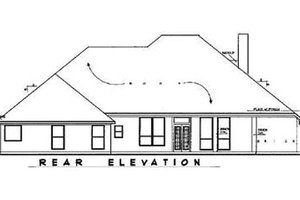 Exterior - Rear Elevation for European House Plan #62-111 - 4 bed, 2.5 bath