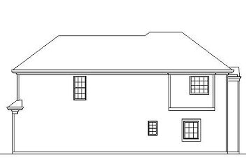 Home Plan - Exterior - Rear Elevation for European House Plan #119-277 - 3 bed, 2.5 bath