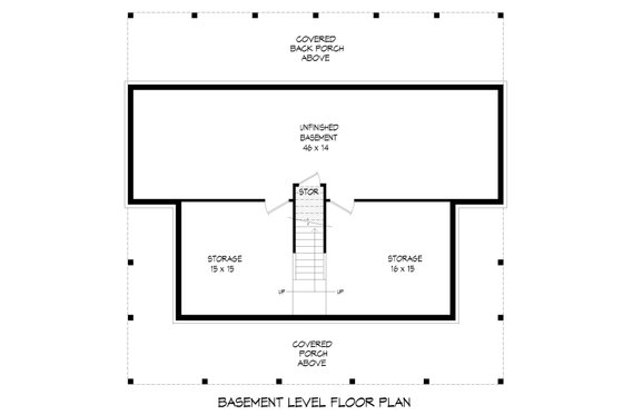 Floor Plan - Lower Floor for Traditional House Plan #932-483 - 3 bed, 3.5 bath