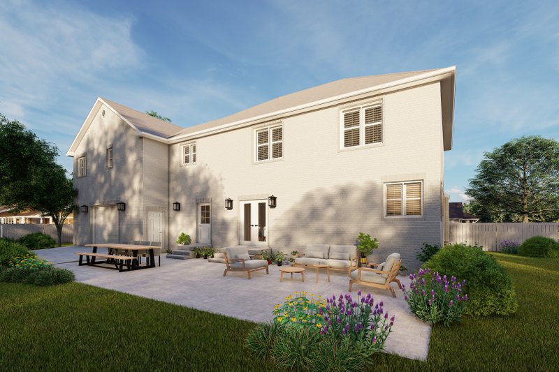 House Design - Exterior - Rear Elevation for Traditional House Plan #1060-18 - 7 bed, 4 bath