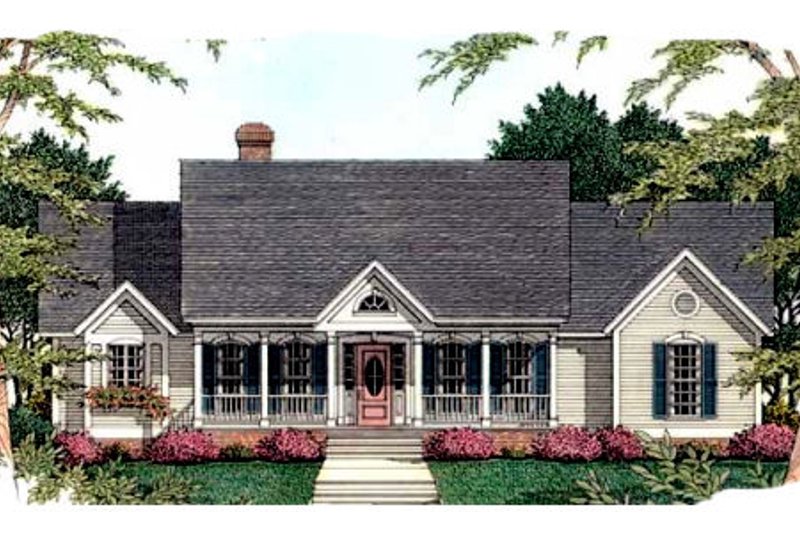 Dream House Plan - Southern Exterior - Front Elevation Plan #406-208