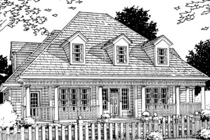 Dream House Plan - Farmhouse Exterior - Front Elevation Plan #20-331