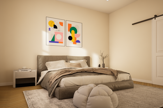 Interior - Master Bedroom 1 for Farmhouse House Plan #1112-17 - 3 bed, 2.5 bath