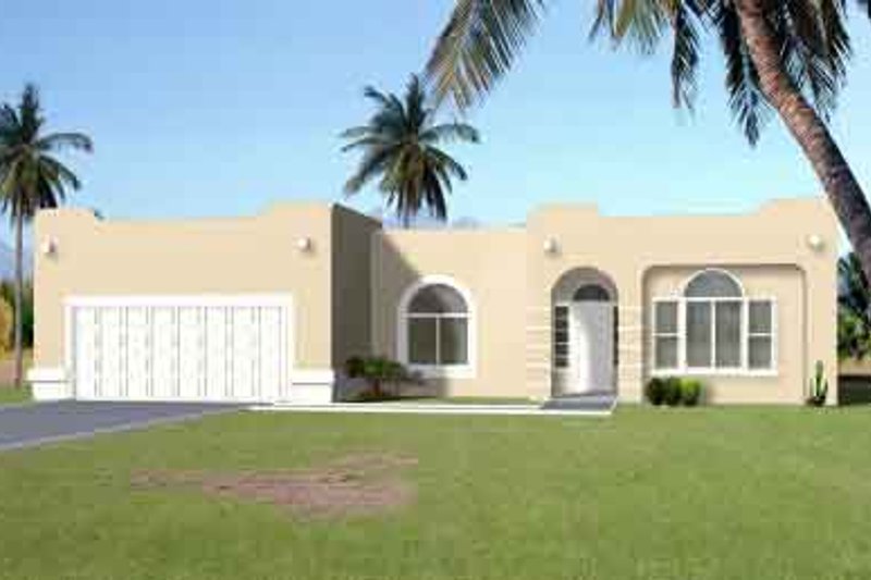 Dream House Plan - Adobe / Southwestern Exterior - Front Elevation Plan #1-1391