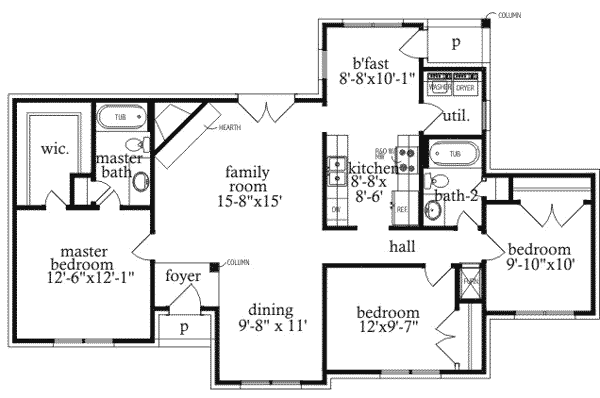 Traditional Floor Plan - Main Floor Plan #69-109