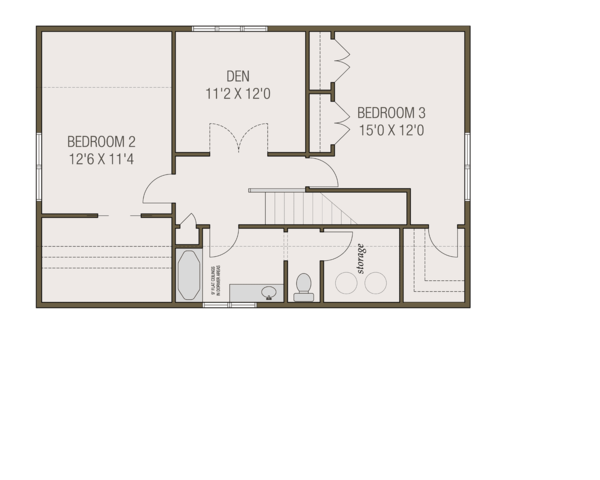 Craftsman Floor Plan - Upper Floor Plan #461-69