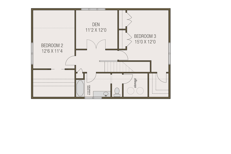 Architectural House Design - Floor Plan - Upper Floor for Craftsman House Plan #461-69 - 4 bed, 2.5 bath