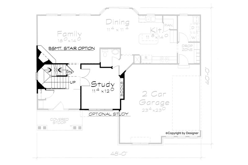 Dream House Plan - Floor Plan - Other Floor for Bungalow House Plan #20-2094 - 4 bed, 2.5 bath