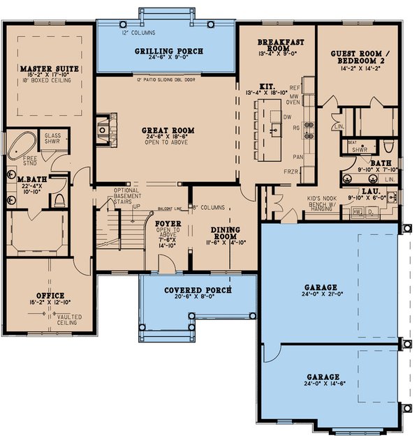 House Blueprint - Traditional Floor Plan - Main Floor Plan #923-275
