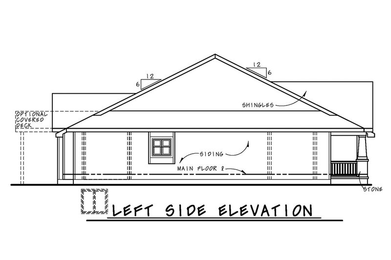 Architectural House Design - Left Side Elevation