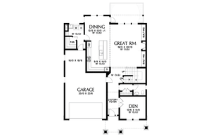 Floor Plan - Main Floor for Cottage House Plan #48-1018 - 5 bed, 3.5 bath