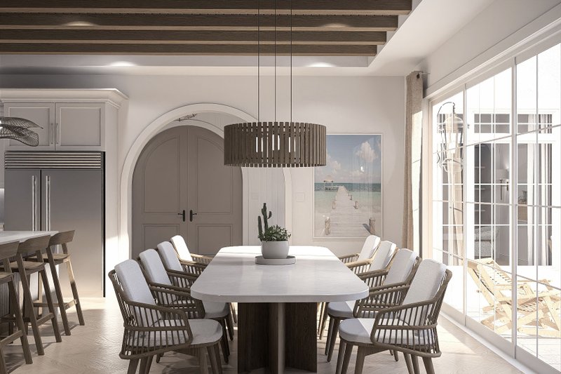 Dream House Plan - Interior - Dining Room 1 for Beach House Plan #455-762 - 5 bed, 4 bath