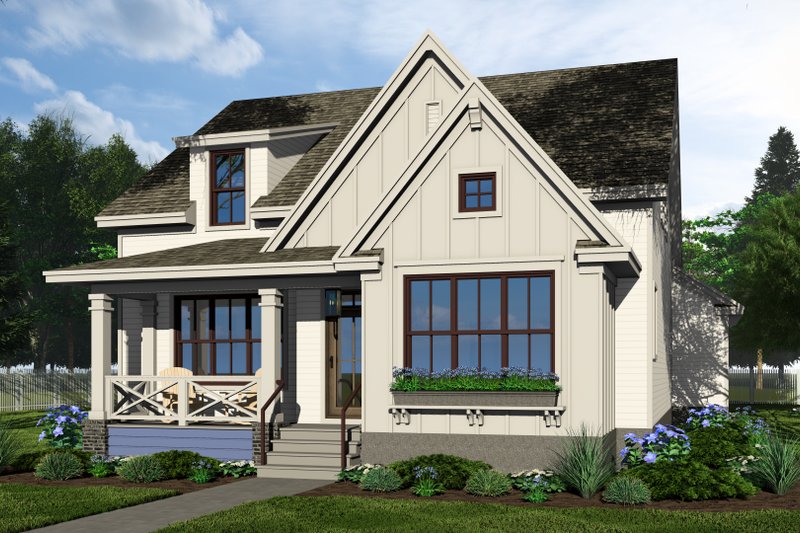 Dream House Plan - Exterior - Front Elevation 4 for Farmhouse House Plan #51-1260 - 3 bed, 3.5 bath