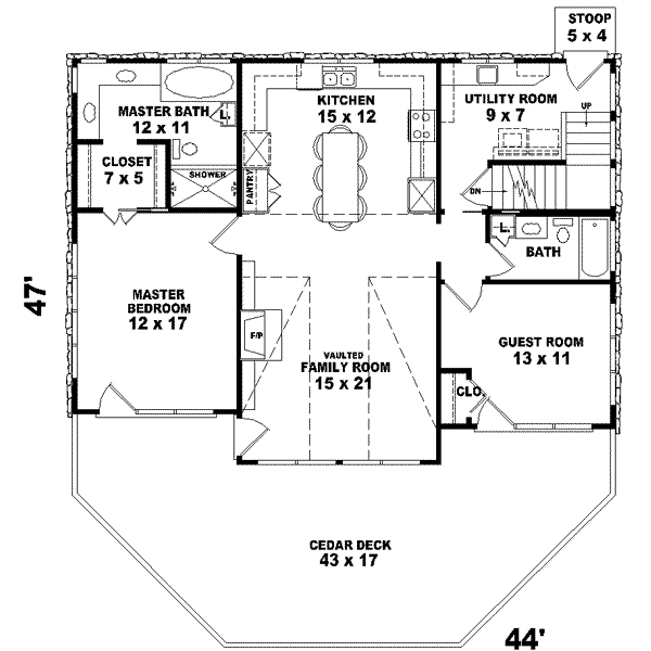 Modern Floor Plan - Main Floor Plan #81-694